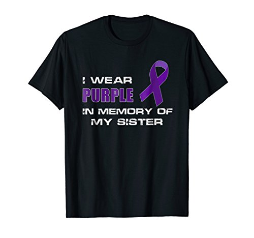 Overdose Awareness Purple Ribbon Sister Memory T-Shirt