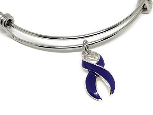 Purple Awareness Ribbon Bracelet
