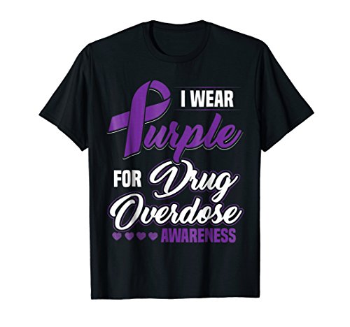 Drug Overdose Awareness Shirt I Wear Purple T-Shirt Gift